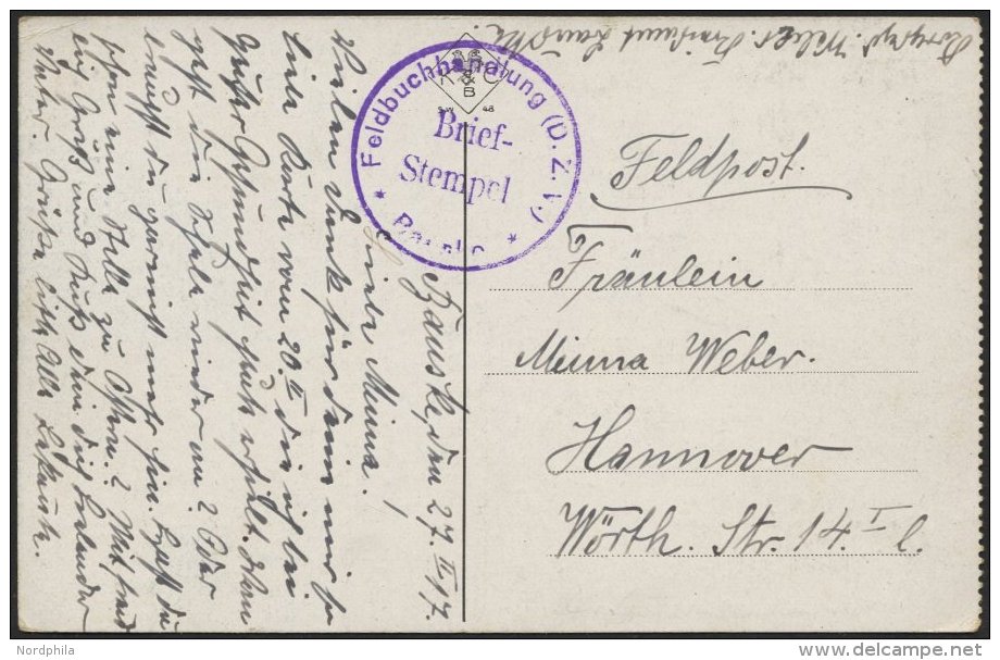 DT. FP IM BALTIKUM 1914/18 Feldpoststation Nr. 211, 27.2.17, (Ohne Feldpoststempel), Auf Farbiger Ansichtskarte (Russen - Lettland