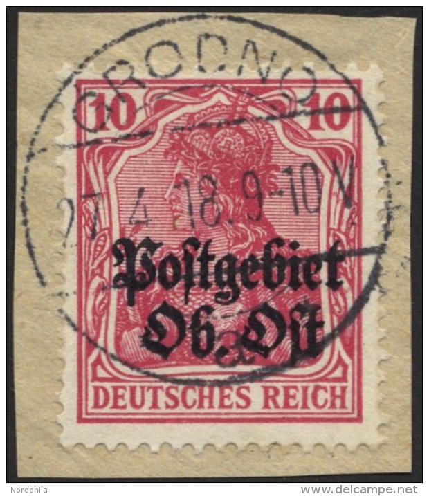 POSTGEBIET OB.OST 5b BrfStk, 1916, 10 Pf. Karmin, Prachtbriefst&uuml;ck, Gepr. Hey, Mi. 90.- - Sonstige & Ohne Zuordnung