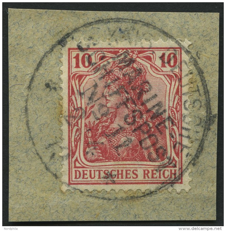 MSP BIS 1914 DR 86 BrfStk, 11 (SMS SEEADLER), 2.4.13, Auf 10 Pf. Germania, Prachtbriefst&uuml;ck - Marítimo