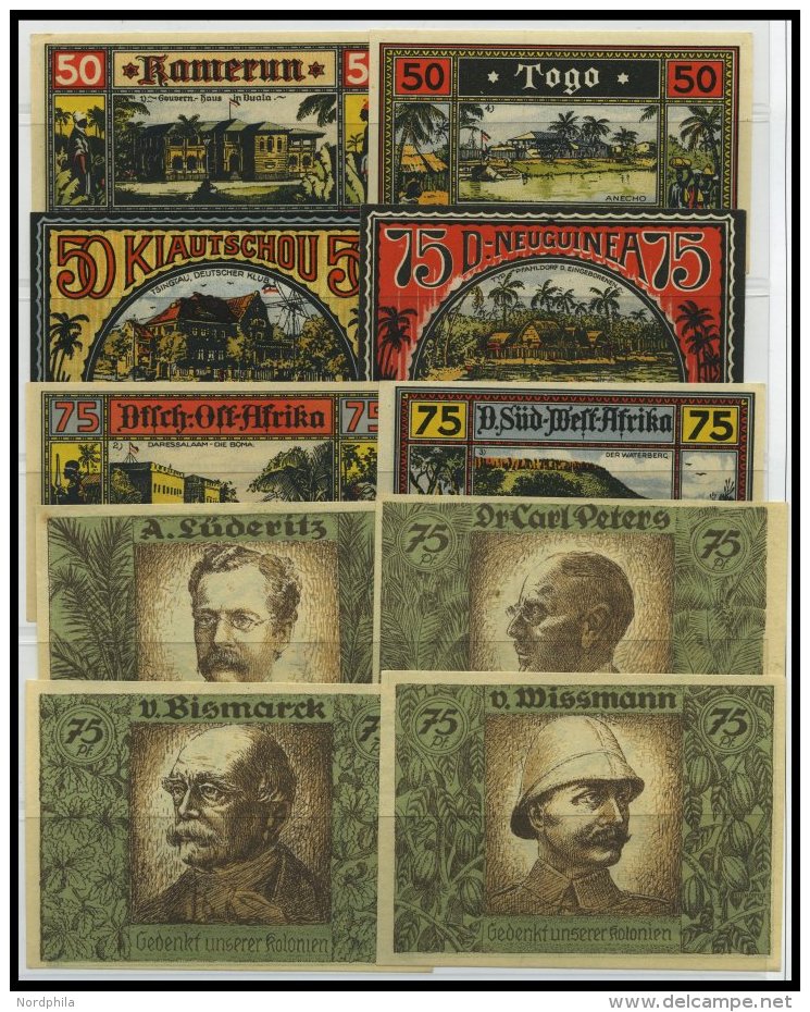 SAMMLUNGEN, LOTS 1921/2, 18 Verschiedene Notgeldscheine, Pracht - Sammlungen