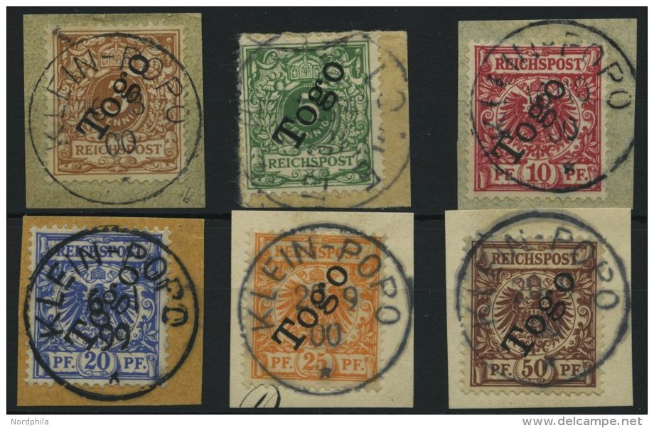 TOGO 1b-6 BrfStk, 1897, Krone/Adler, Prachtsatz Auf Briefst&uuml;cken - Togo