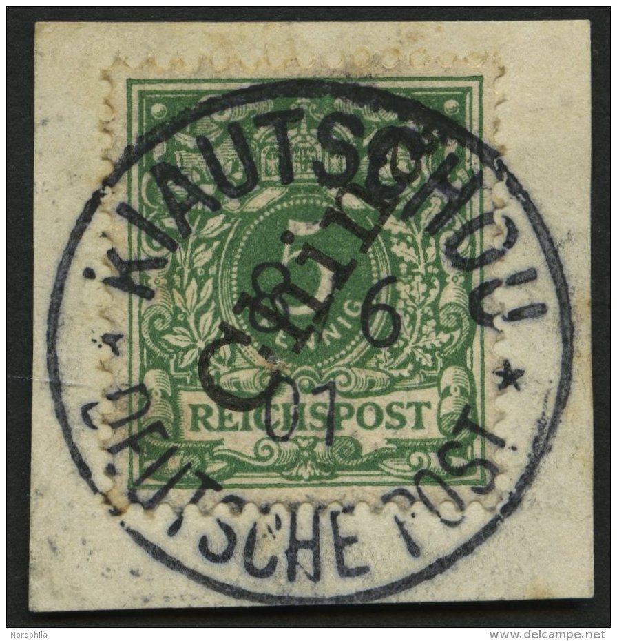 KIAUTSCHOU M 2II BrfStk, 1901, 5 Pf. Steiler Aufdruck, Stempel KIAUTSCHOU DP, Prachtbriefst&uuml;ck - Kiautchou