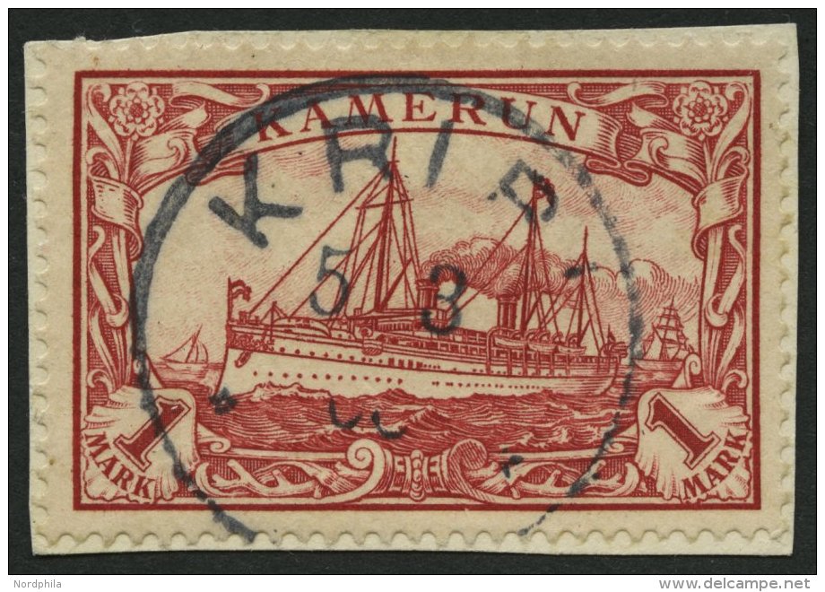 KAMERUN 16 BrfStk, 1900, 1 M. Rot, Ohne Wz., Pracht, Mi. 90.- - Kamerun