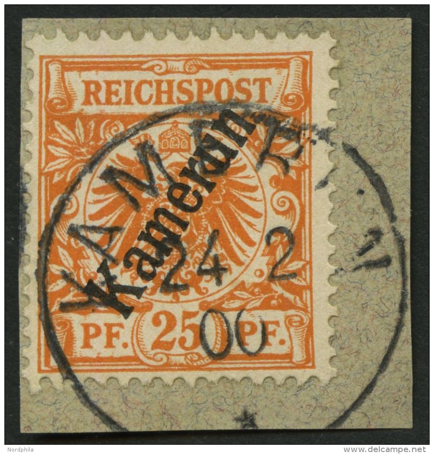 KAMERUN 5b BrfStk, 1899, 25 Pf. Dunkelorange, Prachtbriefst&uuml;ck, Mi. (120.-) - Camerún