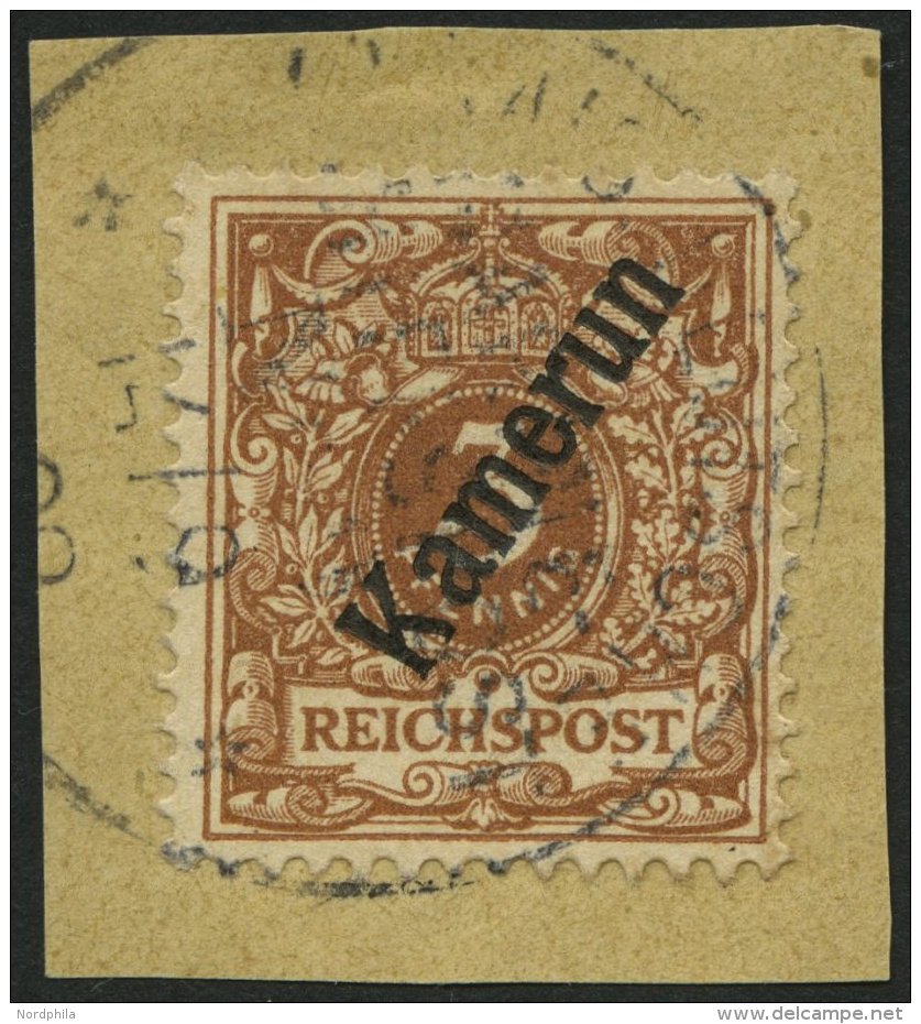 KAMERUN 1b BrfStk, 1898, 3 Pf. Hellockerbraun, MSP-Stempel Nr. 9 (12.9.98), Prachtbriefst&uuml;ck, Gepr. J&auml;schke-L. - Kamerun