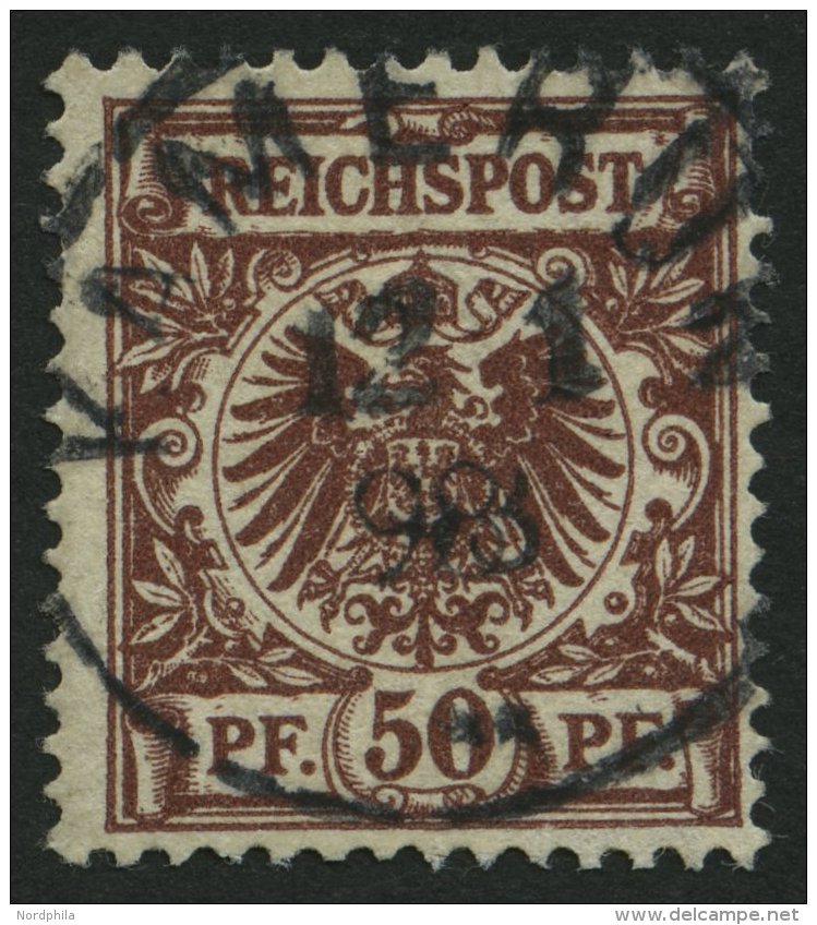 KAMERUN M 50d O, 1897, 50 Pf. Lebhaftr&ouml;tlichbraun, Zentrischer Stempel KAMERUN, Pracht, Gepr. J&auml;schke-L. - Cameroun