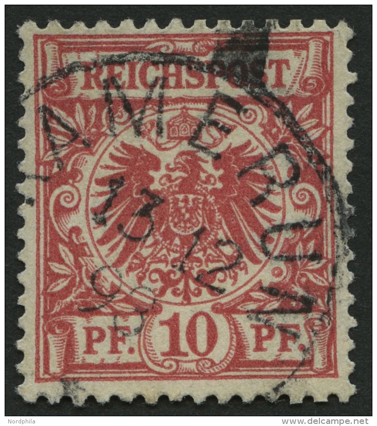 KAMERUN V 47b O, 1893, 10 Pf. Lebhaftrosarot, Stempel KAMERUN, Pracht - Camerún