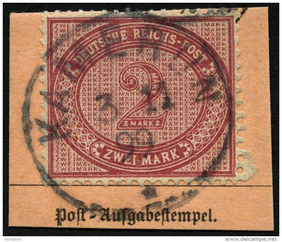 KAMERUN V 37e BrfStk, 1899, 2 M. Dunkelrotkarmin, Stempel KAMERUN, Postabschnitt, Pracht, Mi. (200.-) - Camerún