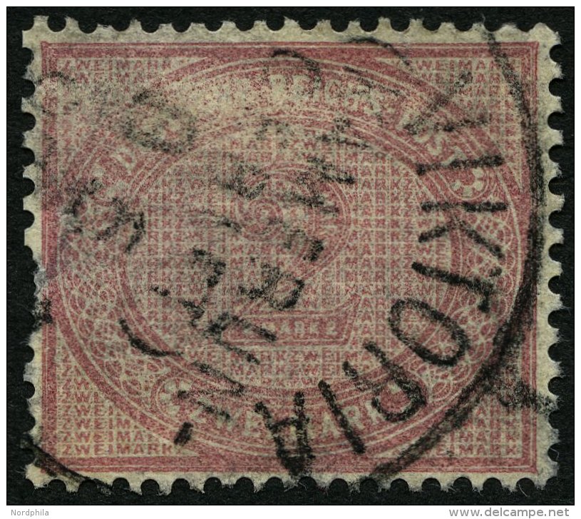 KAMERUN V 37c O, 1887, 2 M. Mittelrosalila, Stempel VIKTORIA, Feinst (links M&auml;ngel), RRR!, Fotoattest Steuer, Handb - Camerún