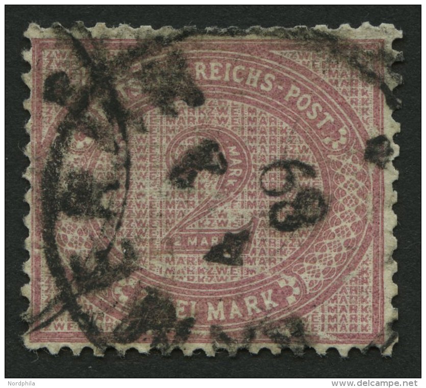 KAMERUN V 37c O, 1887, 2 M. Mittelrosalila, Stempel KAMERUN 4.1.89, Oben Einige Verk&uuml;rzte Z&auml;hne Sonst Farbfris - Camerún