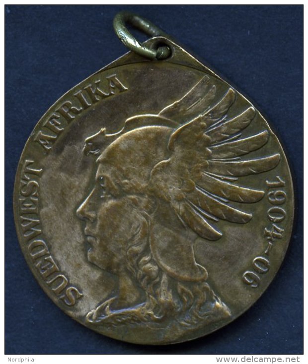 DSWA 1907, Medaille: Den Siegreichen Streitern Suedwest Afrika 1904-06 In Bronze, Dazu Vollst&auml;ndiges &Uuml;berweisu - Deutsch-Südwestafrika
