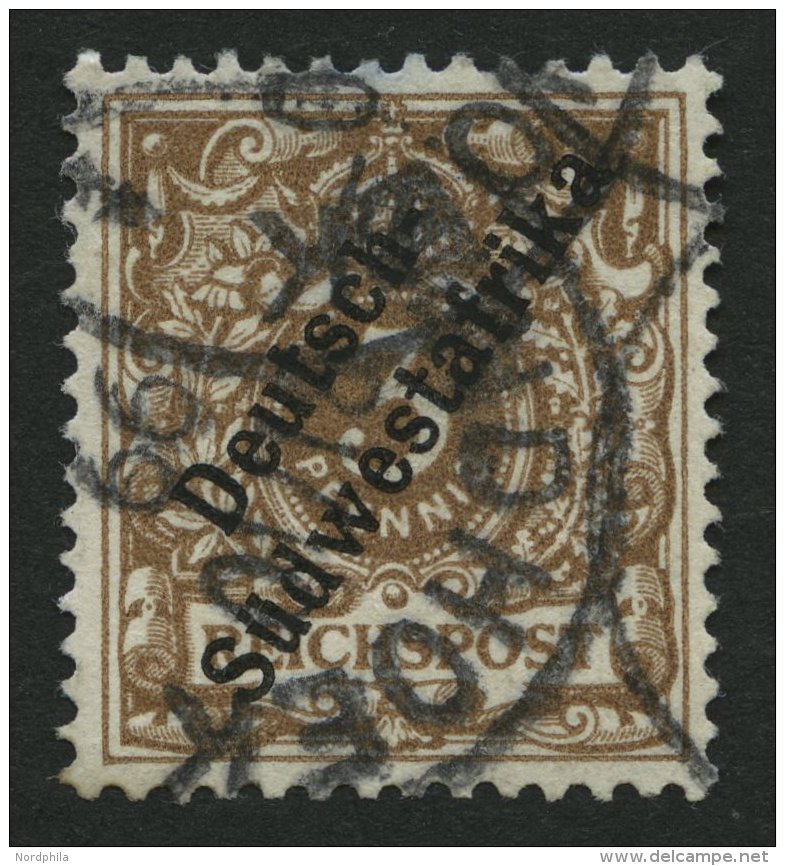 DSWA 5d O, 1899, 3 Pf. Lebhaftbraunocker, Pracht, RR!, Fotoattest J&auml;schke-L., Mi. 750.- - Deutsch-Südwestafrika