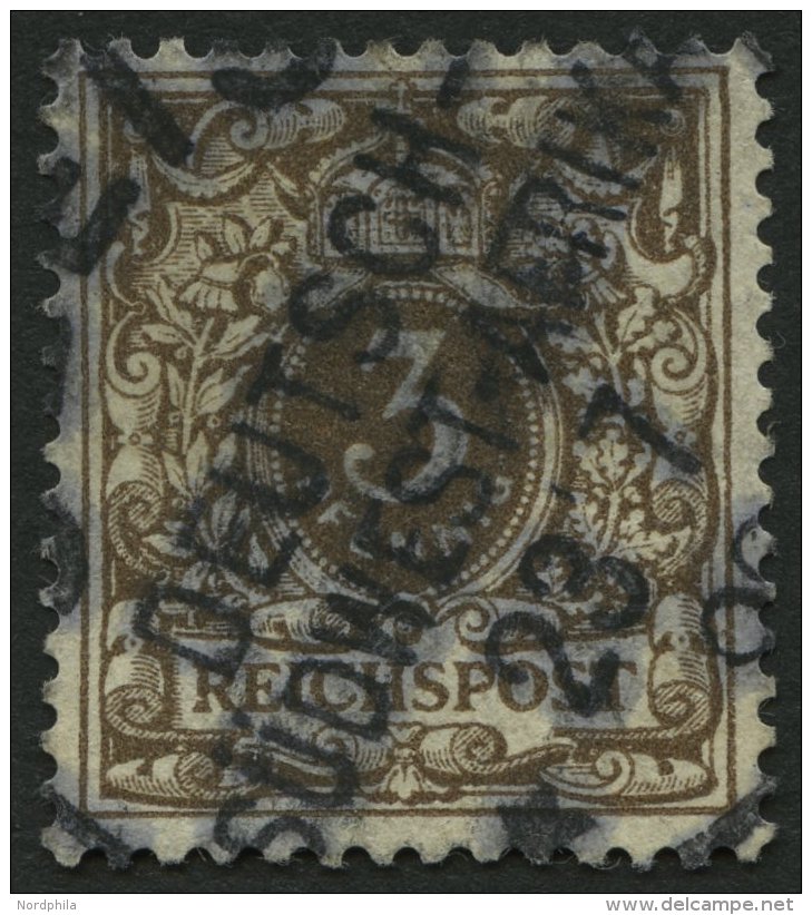 DSWA M 45b O, 1898, 3 Pf. Mittelbraun, Stempel SEEIS, D&uuml;nne Stelle - Deutsch-Südwestafrika