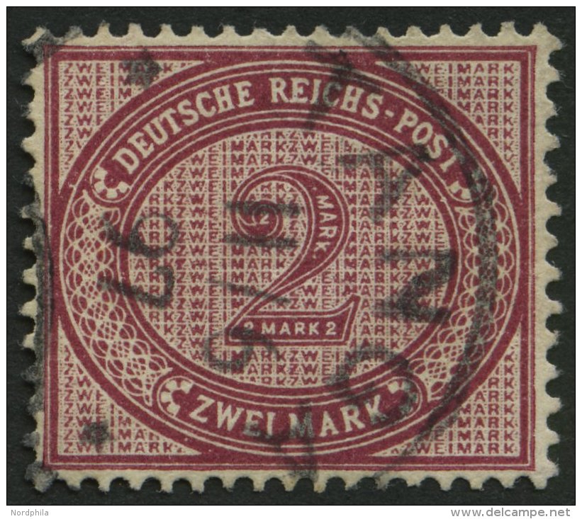 DEUTSCH-OSTAFRIKA VO 37e O, 1897, 2 M. Dunkelrotkarmin, K1 TANGA, Pracht, Gepr. Bothe Und Mansfeld - Deutsch-Ostafrika