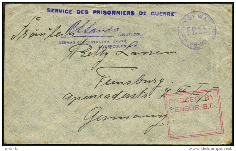 DEUTSCH-NEUGUINEA 1916, Brief Aus Dem Lager TRIAL BAY Mit Violettem Zensurstempel, L4 ... LIEUT.COL. GERMAN CONCENTRATIO - Deutsch-Neuguinea