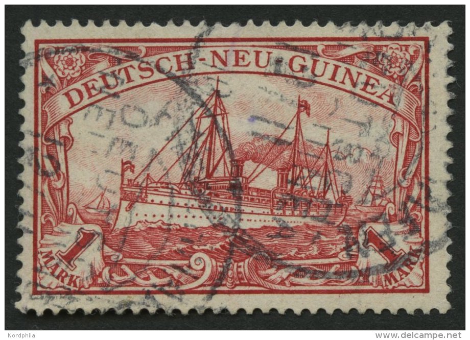 DEUTSCH-NEUGUINEA 16 O, 1901, 1 M. Rot, Pracht, Gepr. Hoffmann-Giesecke, Mi. 65.- - Deutsch-Neuguinea