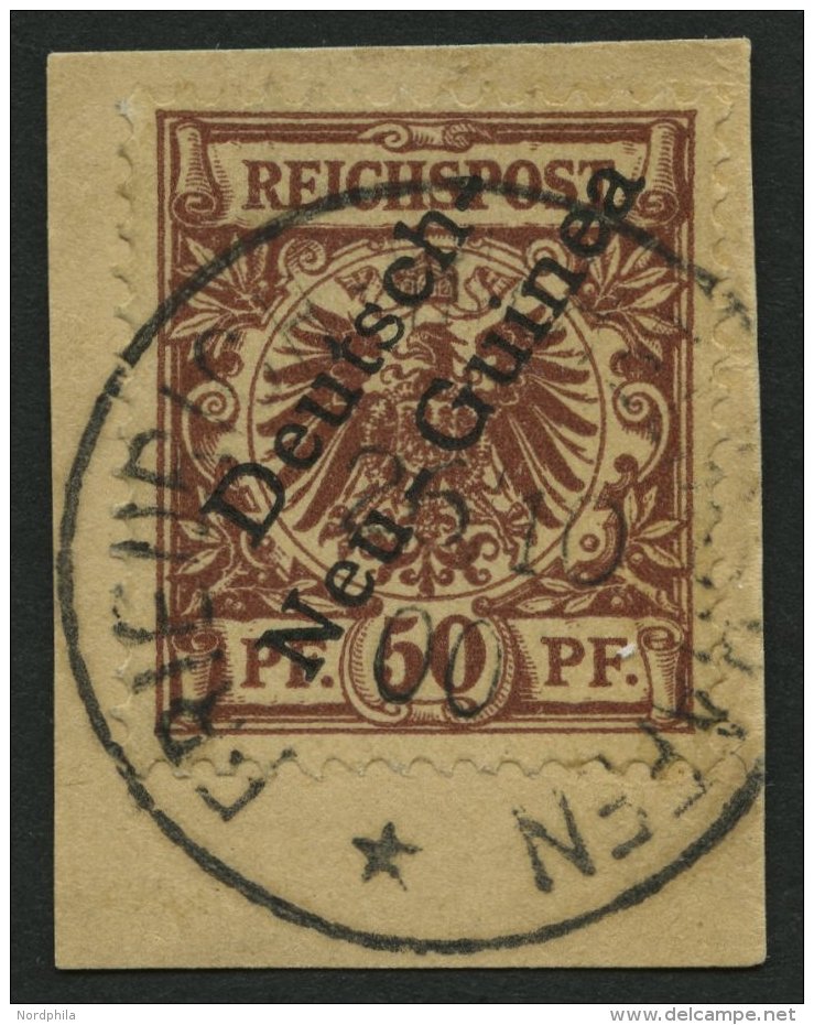 DEUTSCH-NEUGUINEA 6 BrfStk, 1897, 50 Pf. Lebhaftr&ouml;tlichbraun, Stempel STEPHANSORT, Prachtbriefst&uuml;ck, Gepr. Bot - Deutsch-Neuguinea