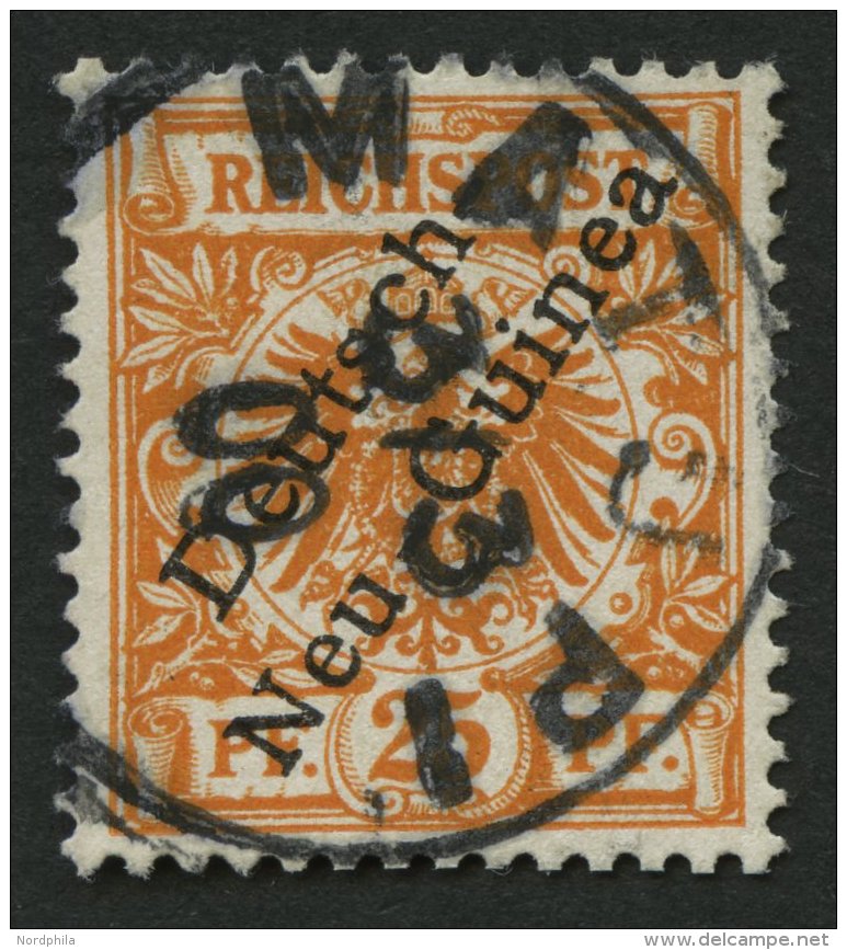 DEUTSCH-NEUGUINEA 5b O, 1899, 25 Pf, Dunkelorange, Stempel MATUPI, Pracht, Mi. 90.- - Deutsch-Neuguinea