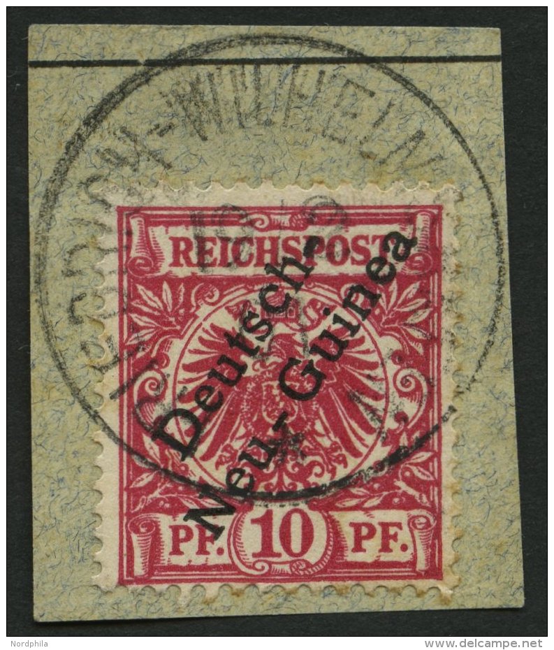 DEUTSCH-NEUGUINEA 3b BrfStk, 1897, 10 Pf. Lilarot, Stempel FRIEDRICH-WILHELMSHAFEN, Prachtbriefst&uuml;ck, Gepr. J&auml; - Deutsch-Neuguinea