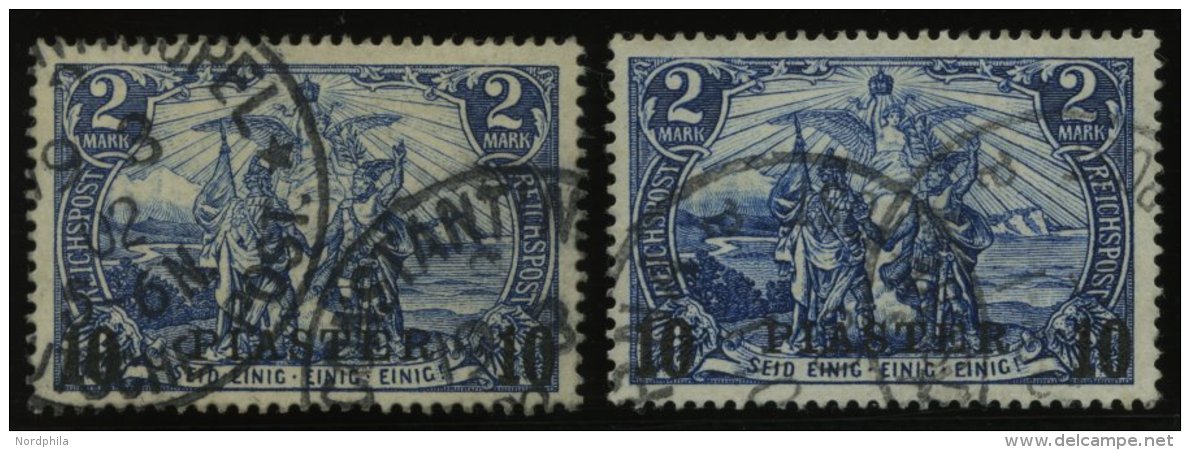 DP T&Uuml;RKEI 21I/I,I/II O, 1900, 10 PIA. Auf 2 M., Beide Typen, Feinst/Pracht, Mi 195.- - Deutsche Post In Der Türkei