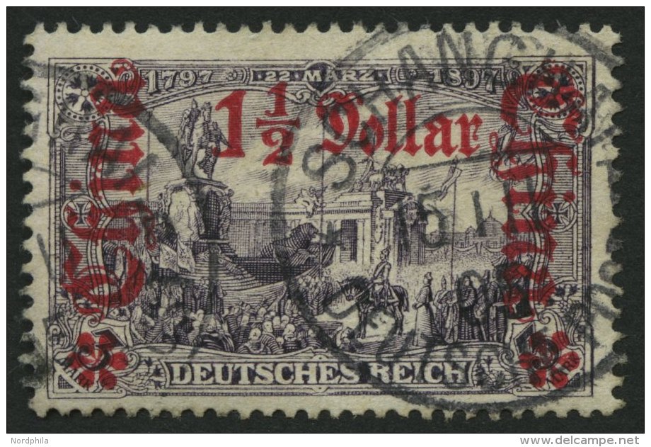 DP CHINA 36B O, 1905, 11/2 D. Auf 3 M., Ohne Wz., Gez&auml;hnt B, Pracht, Mi. 60.- - China (oficinas)