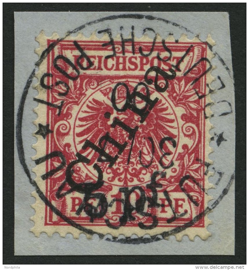 DP CHINA 7II BrfStk, 1900, 5 Pf. Auf 10 Pf. Steiler Aufdruck, Prachtbriefst&uuml;ck, Signiert U.a. Pauligk, Mi. (1000.-) - Deutsche Post In China