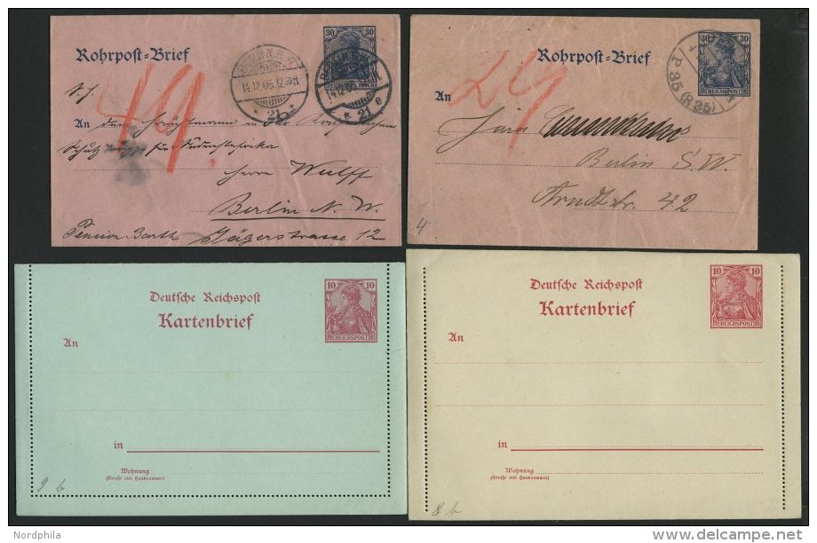 GANZSACHEN 16 Meist Verschiedene Ganzsachen Germania Reichspost, Dabei Kartenbriefe, Post- Und Rohrpostkarten Sowie Post - Otros & Sin Clasificación