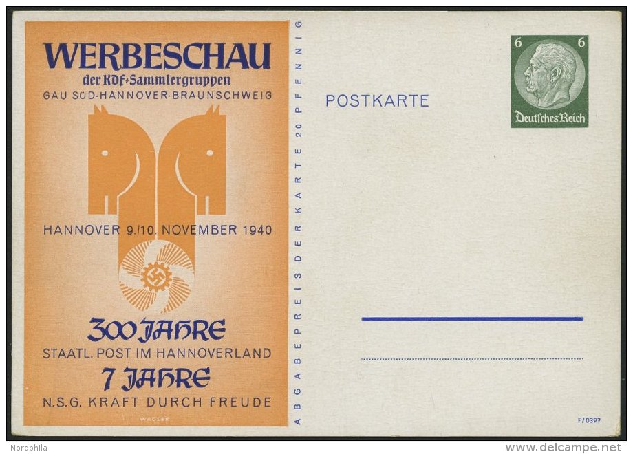 GANZSACHEN PP 127C51 BRIEF, Privatpost: 1940, Werkschau 300 Jahre Staatl. Post Im Hannoverland, Pracht - Autres & Non Classés