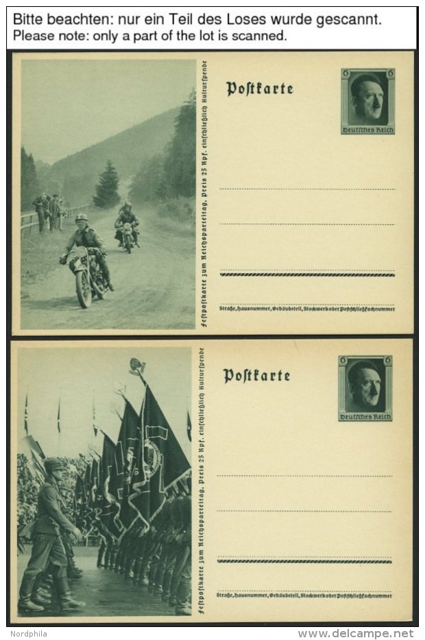 GANZSACHEN P 264/01-08 BRIEF, 1935, 6 Pf. Reichsparteitag, Komplette Serie, Ungebraucht, 8 Prachtkarten, Mi. 56.- - Otros & Sin Clasificación