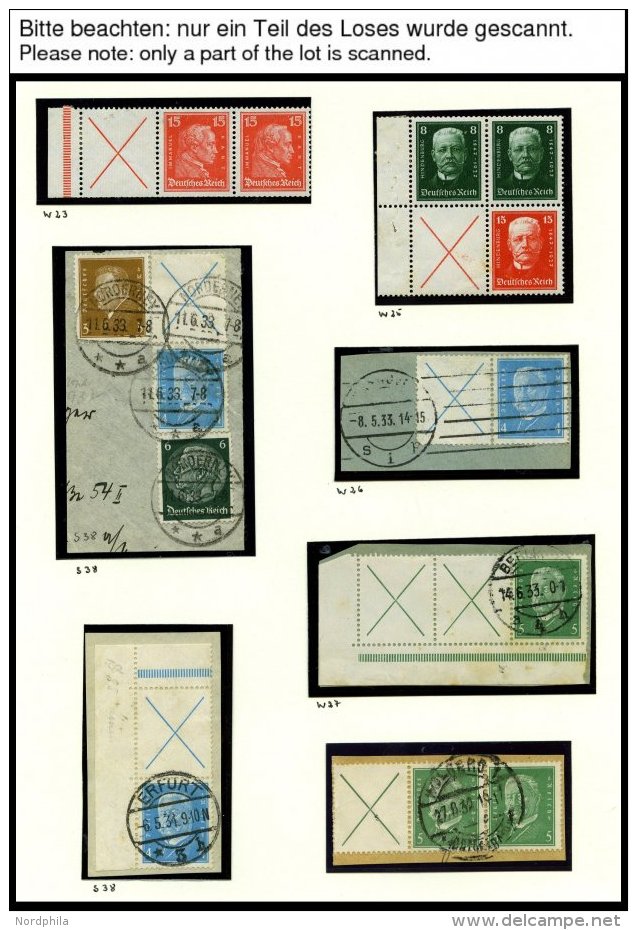 ZUSAMMENDRUCKE **,*,o,BrfStk,Brief , Fast Nur Ungebrauchte Sammlung Zusammendrucke (aus H-Bl. 1-W 157) Von 1919-41 Mit V - Zusammendrucke