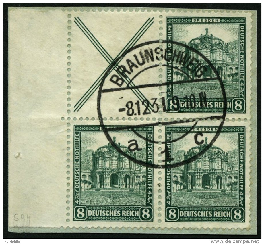 ZUSAMMENDRUCKE S 94 BrfStk, 1931, Nothilfe X + 8, Prachtbriefst&uuml;ck, Mi. (380.-) - Zusammendrucke