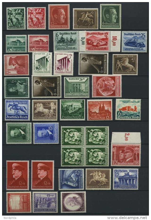 LOTS **, 1938-45, Partie Verschiedener Postfrischer Ausgaben, Pracht, Mi. &uuml;ber 1000.- - Otros & Sin Clasificación