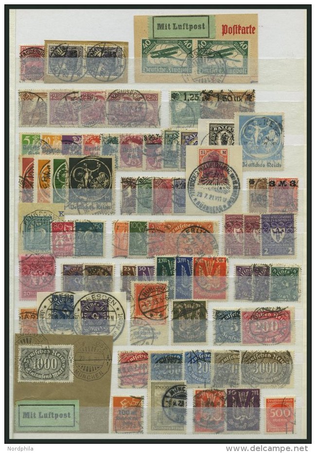 LOTS O,BrfStk , 1919-23, 126 Verschiedene Kleinere Mittlere Werte Inflation, Feinst/Pracht, Alle Gepr&uuml;ft Infla, Mi. - Usados