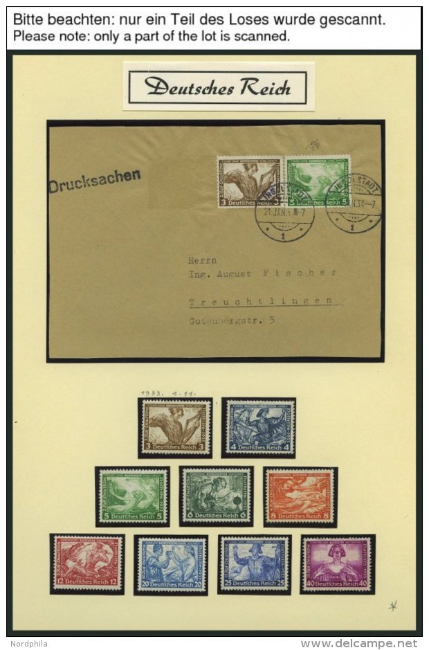 SAMMLUNGEN **,*,Brief,o,BrfStk , 1933-45, Reichhaltige Saubere Sammlung Dt. Reich, Ohne Spitzenwerte Aber Mit Vielen Son - Usados