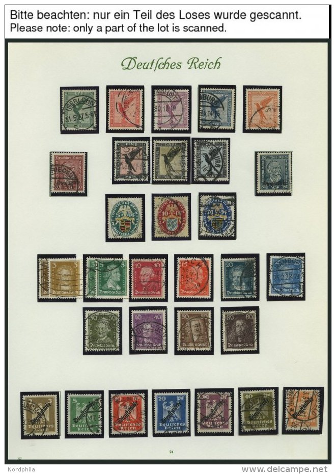 SAMMLUNGEN, LOTS O, Gestempelte Sammlung Dt. Reich Von 1923-32 Auf Seiten Mit Mittleren Ausgaben, U.a. Mi.Nr. 378-84, 42 - Usados