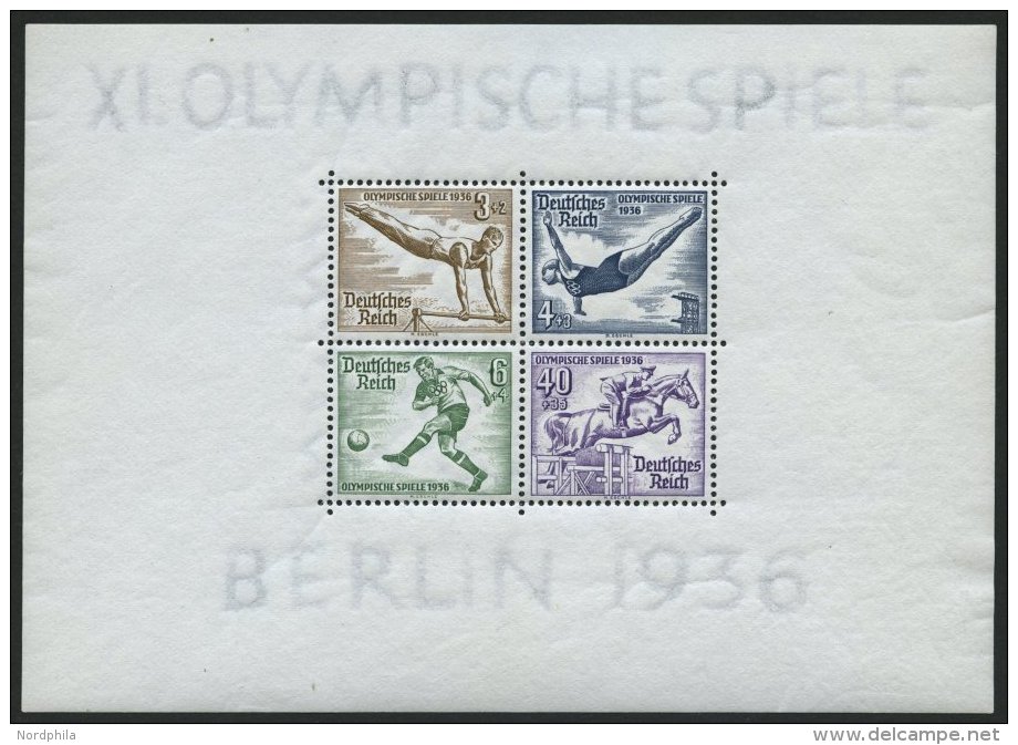 Dt. Reich Bl. 5 **, 1936, Block Olympische Spiele, Pracht, Mi. 130.- - Gebraucht