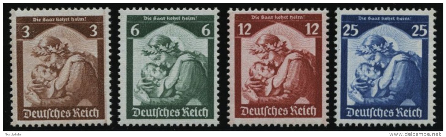 Dt. Reich 565-68 **, 1935, Saarabstimmung, Prachtsatz, Mi. 120.- - Gebraucht
