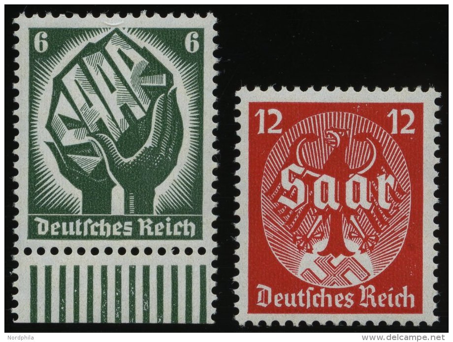 Dt. Reich 544/5 **, 1934, Saarabstimmung, Pracht, Mi. 90.- - Sonstige & Ohne Zuordnung