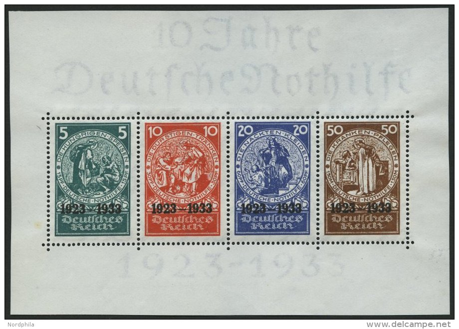 Dt. Reich 508-11 **, 1933, Nothilfe, Prachtstreifen, Mi. (1200.-) - Gebraucht