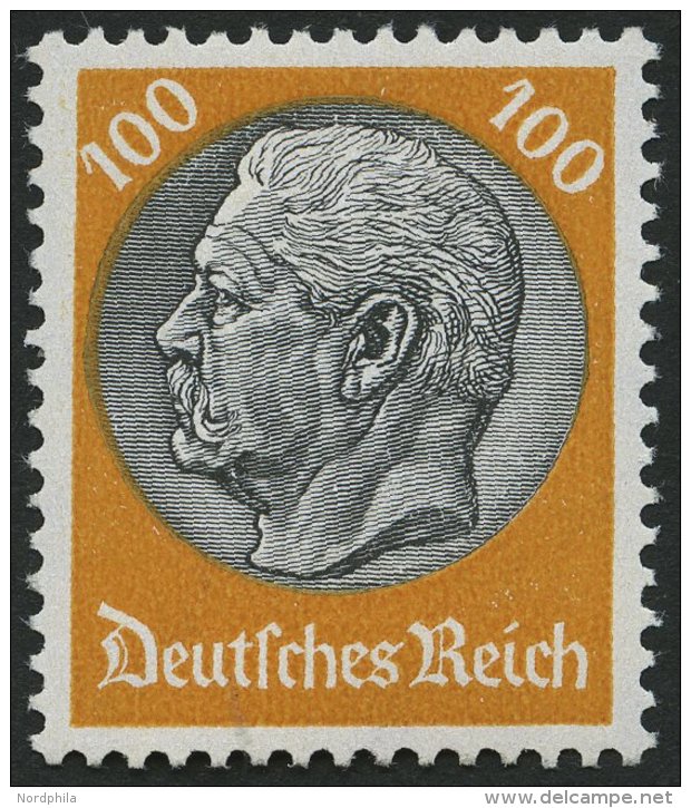 Dt. Reich 495 **, 1933, 100 Pf. Hindenburg, Wz. 2, Pracht, Gepr. D. Schlegel, Mi. 180.- - Gebraucht