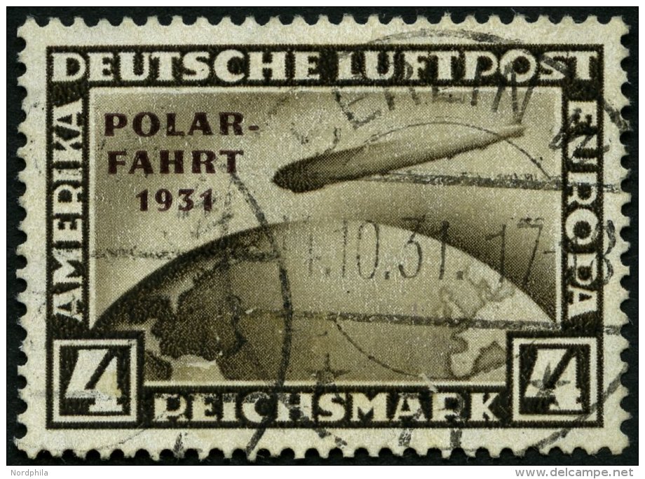 Dt. Reich 458 O, 1931, 4 RM Polarfahrt, Pracht, Mi. 900.- - Usados