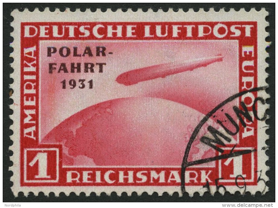 Dt. Reich 456 O, 1931, 1 RM Polarfahrt, Pracht, Mi. 140.- - Gebraucht