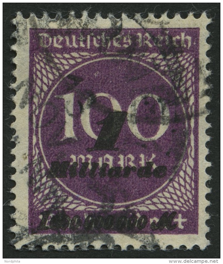 Dt. Reich 331a O, 1923, 1 Mrd. Auf 100 M. Violettpurpur (sog. Hitler-Provisorium), Stempel WERNECK, Pracht, R!, Fotoatte - Otros & Sin Clasificación