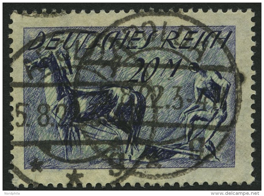 Dt. Reich 176b O, 1921, 20 M. Schwarzviolettblau, Pracht, Gepr. Infla, Mi. 90.- - Sonstige & Ohne Zuordnung