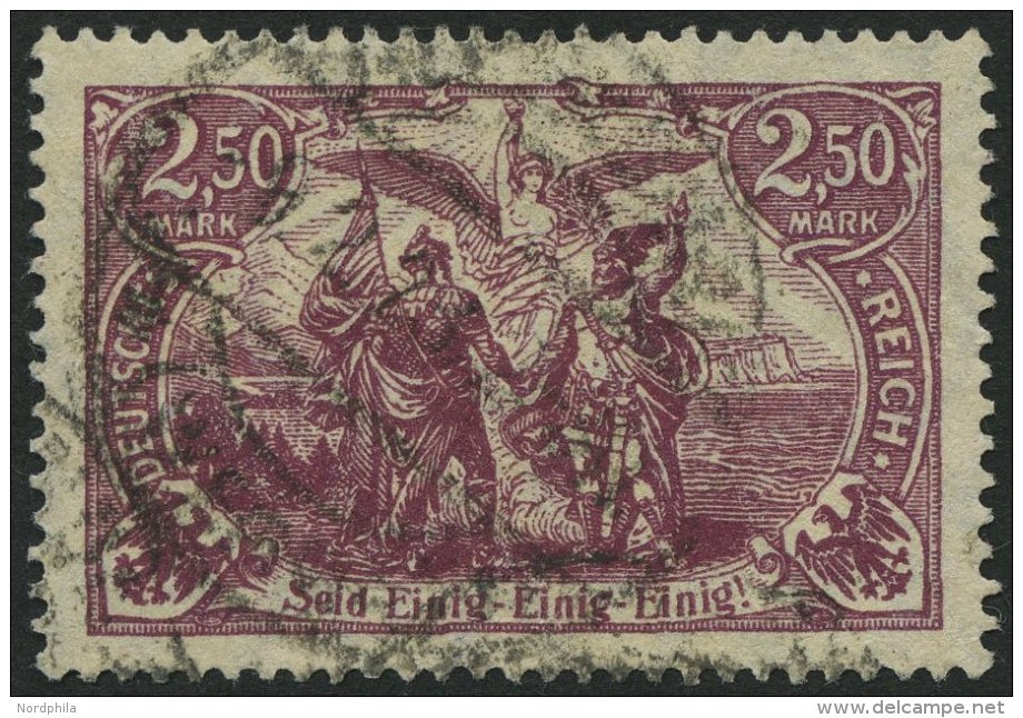 Dt. Reich 115d O, 1920, 2.50 M. Dunkelpurpur, Pracht, Gepr. Infla, Mi. 250.- - Gebraucht