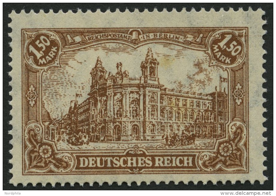 Dt. Reich 114c **, 1920, 1.50 M. Braun, Pracht, Gepr. Infla, Mi. 60.- - Other & Unclassified