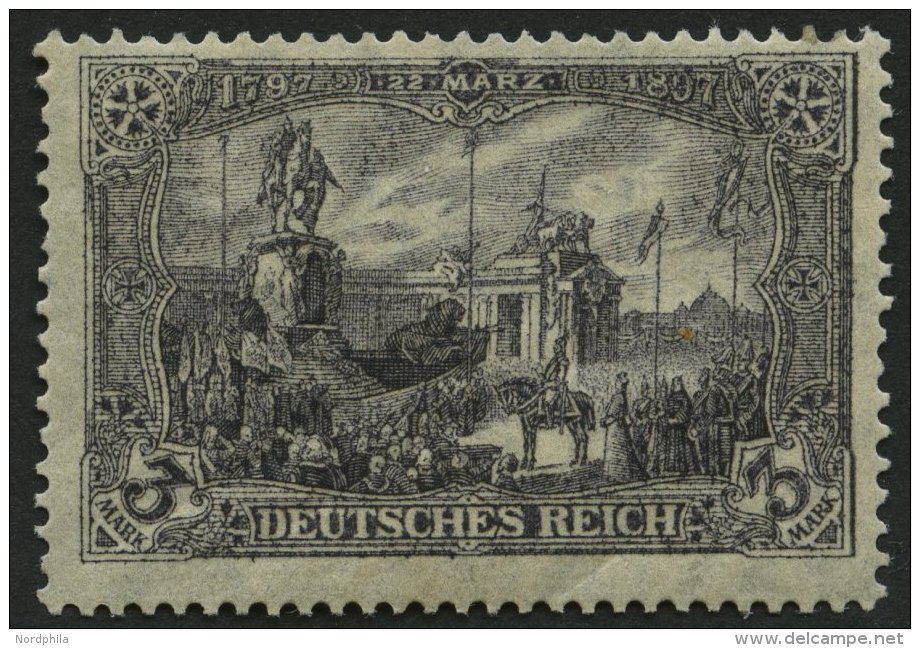 Dt. Reich 96AII **, 1919, 3 M. Kriegsdruck, Gez&auml;hnt A, Postfrisch, Links Ein Minimal Verk&uuml;rzter Zahn Sonst Pra - Otros & Sin Clasificación