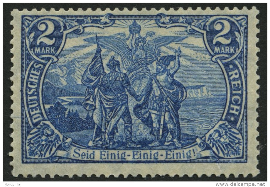 Dt. Reich 95AII **, 1916, 2 M. Kriegsdruck, Gez&auml;hnt A, Postfrisch, Herstellungsbedingte Gummiknitter, Pracht, Gepr. - Otros & Sin Clasificación