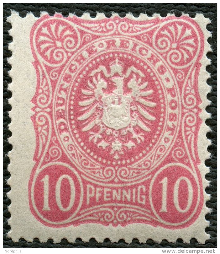 Dt. Reich 41ab **, 1880, 10 Pf. Eosin, Postfrisch, Pracht, Attestkopie Wiegand Eines Ehemaligen Viererblocks, Mi. 80.- - Otros & Sin Clasificación