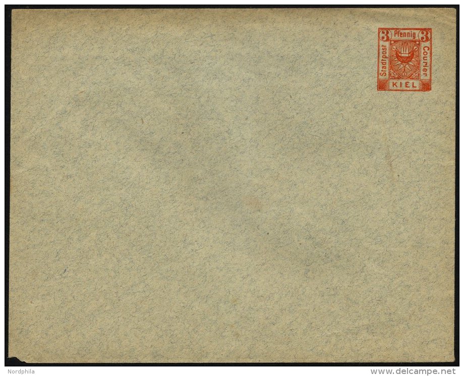 KIEL A U 2 BRIEF, COURIER: 1899, Umschlag 3 Pf. Orange, Ungebraucht, Feinst - Correos Privados & Locales